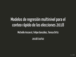 Multilevel models for the quick-counts 2018 (Spanish)
